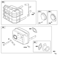 Part Location Diagram of 597455 Briggs and Stratton Guard, Muffler